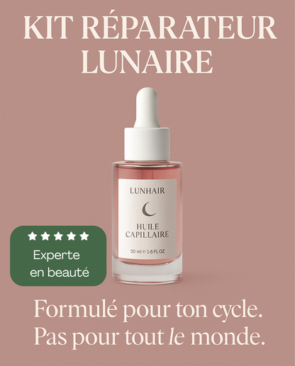 Soulagez efficacement les irritations du cuir chevelu liées au cycle hormonal grâce à notre cure d’huiles végétales riches et apaisantes. Adaptée aux besoins spécifiques des femmes.
